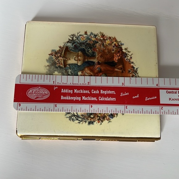 Colibri Compact Card Cigarette Case Courting Couples Park Lane Gold England - Picture 10 of 15